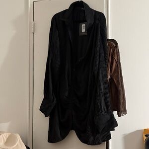 PrettyLittleThing Black Long Sleeve Dress